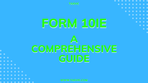 Form 10IE online for opting the new tax regime in India.