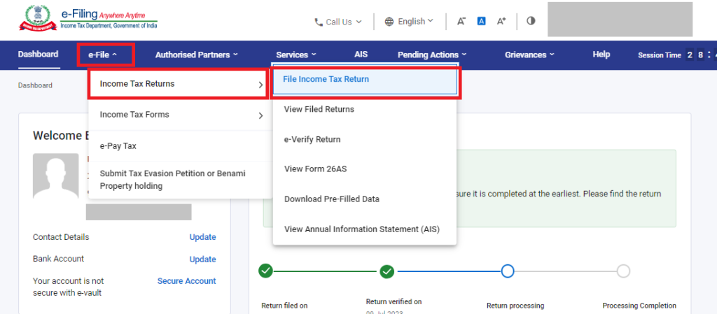How To E-File ITR Online - Guide To Filing Income Tax Return, FY 2023-24 (AY 2024-25) 3 2