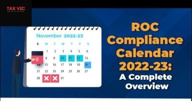 RoC compliance calendar for Financial Year 2022-23